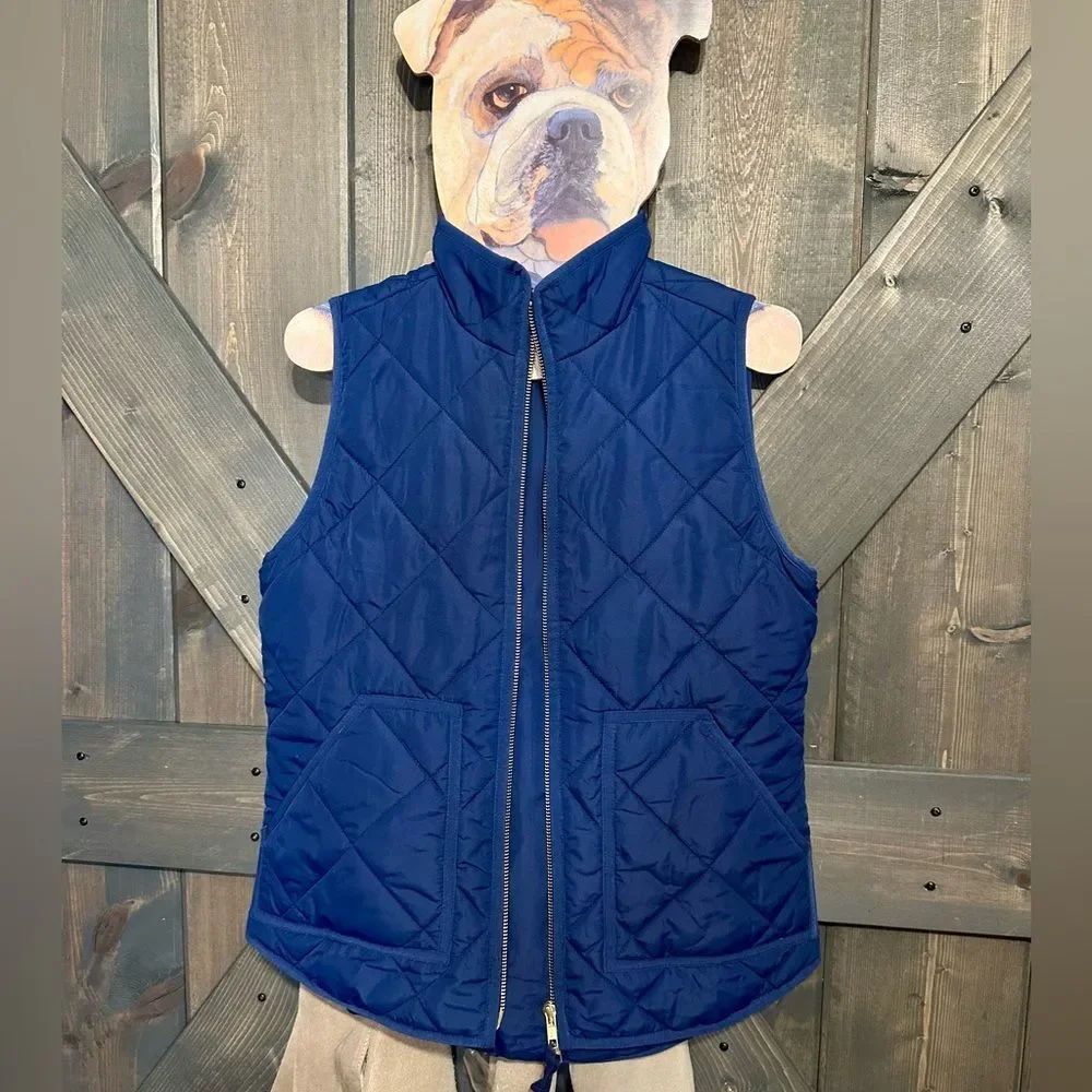 J. Crew Blue Puffer Vest